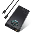 Baseus PPLG-A01 Amblight PD 3.0 QC 3.0 Power Bank, hordozható külső akkumulátor 4xUSB/USB-C, 30000 mAh, 65W, fekete