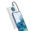 Baseus PPLG-A02 Amblight PD 3.0 QC 3.0 Power Bank, hordozható külső akkumulátor 4xUSB/USB-C, 30000 mAh, 65W, fehér