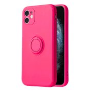 Silicone Ring iPhone Xr hátlap, tok, rózsaszín