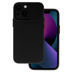 Silicone Camshield iPhone 11 hátlap, tok, fekete