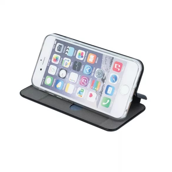 Vennus Elegance Flip Case iPhone 7/8/SE (2020/2022) lefelé nyíló flip tok, fekete