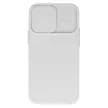 Silicone Camshield iPhone 14 Plus hátlap, tok, bézs