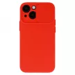 Silicone Camshield iPhone 14 Pro Max hátlap, tok, piros