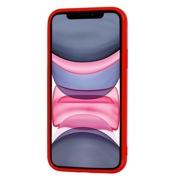 Jelly case iPhone 14 hátlap, tok, piros
