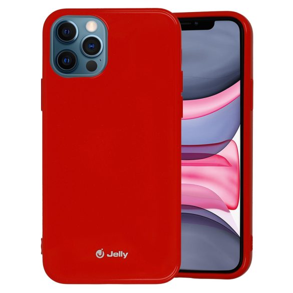 Jelly case iPhone 14 Pro hátlap, tok, piros
