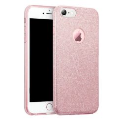 Glitter Case iPhone 14, hátlap, tok, rózsaszín