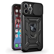   Slide Camera Armor Case iPhone 14 ütésálló hátlap, tok, fekete