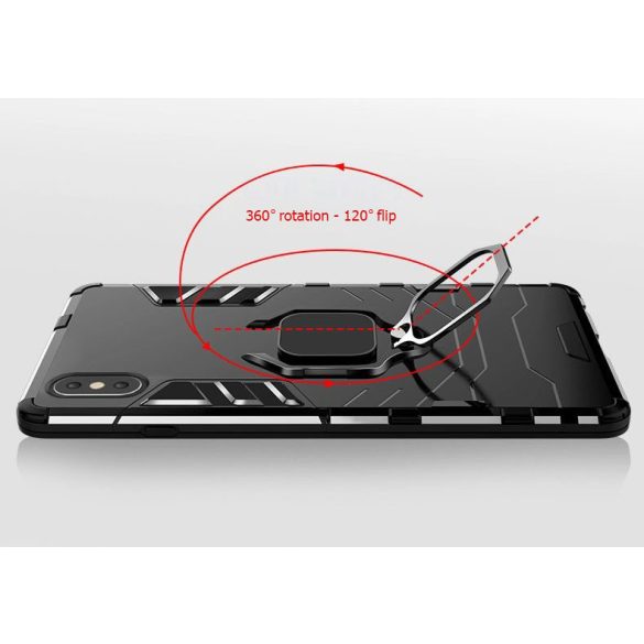 Armor Ring iPhone 12 Pro Max ütésálló hátlap, tok, fekete