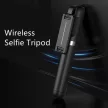 Mini Tripod P50 Bluetooth selfie stick, szelfi bot, háromlábú kitámasztó funkcióval, távirányítóval, fehér