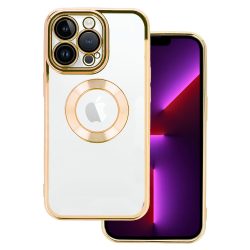 Beauty Clear Case iPhone 14 hátlap, tok, arany