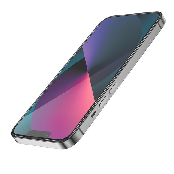Borofone iPhone 14 Pro Max BF3 Full Glue teljes kijelzős edzett üvegfólia (tempered glass) 9H keménységű, fekete