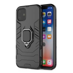   Ring Armor Case for iPhone 13 Mini ütésálló hátlap, tok, fekete