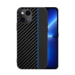  Carbon Case Blue Stripe iPhone 12/12 Pro hátlap, tok, fekete