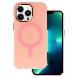   Magnetic Frosted Case iPhone 13/14 Magsafe kompatibilis hátlap, tok, rózsaszín
