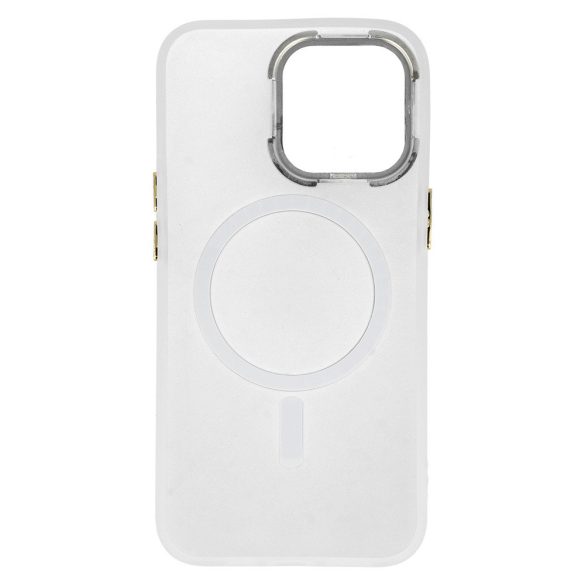 Magnetic Frosted Case iPhone 14 Pro Magsafe kompatibilis hátlap, tok, fehér