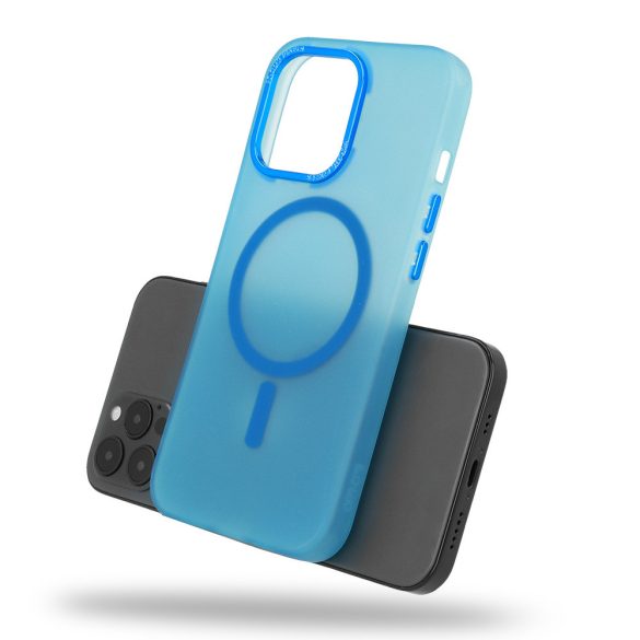 Magnetic Frosted Case iPhone 14 Pro Magsafe kompatibilis hátlap, tok, kék