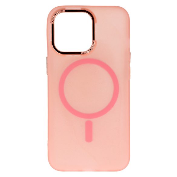 Magnetic Frosted Case iPhone 14 Pro Magsafe kompatibilis hátlap, tok, rózsaszín