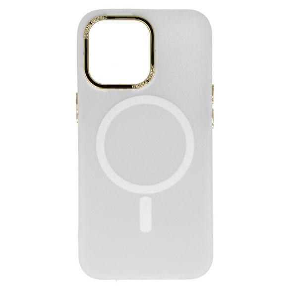 Magnetic Frosted Case iPhone 14 Pro Max Magsafe kompatibilis hátlap, tok, fehér