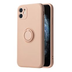   Silicone Ring iPhone 7/8/SE (2020/2022) hátlap, tok, világos rózsaszín