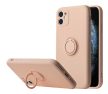 Silicone Ring iPhone 7/8/SE (2020/2022) hátlap, tok, világos rózsaszín