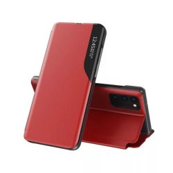   Eco Leather View Case Xiaomi Redmi 9A/9AT/9i oldalra nyíló tok, piros