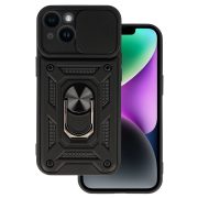   Slide Camera Armor Case for iPhone 15 Plus ütésálló hátlap, tok, fekete