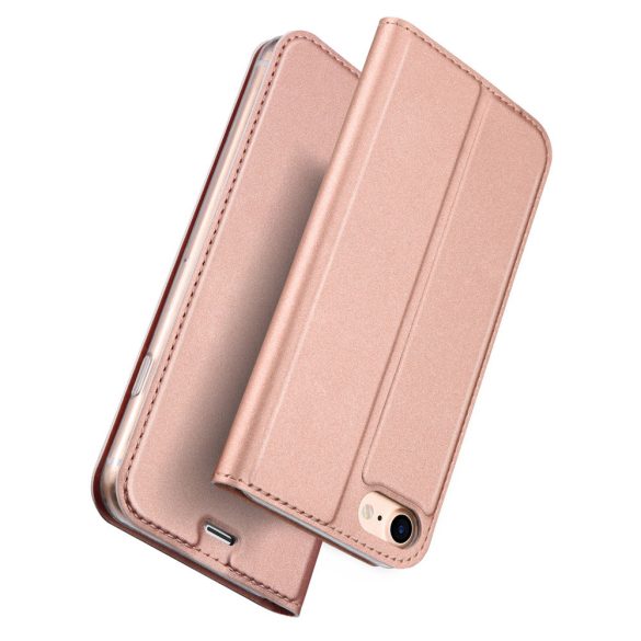 Dux Ducis Skin Pro iPhone 13 Mini oldalra nyíló tok, rozé arany