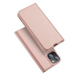   Dux Ducis Skin Pro Case iPhone 13 oldalra nyíló tok, rozé arany