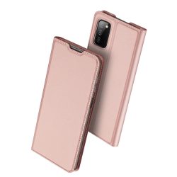   Dux Ducis Skin Pro Samsung Galaxy A02s/A03s oldalra nyíló tok, rozé arany