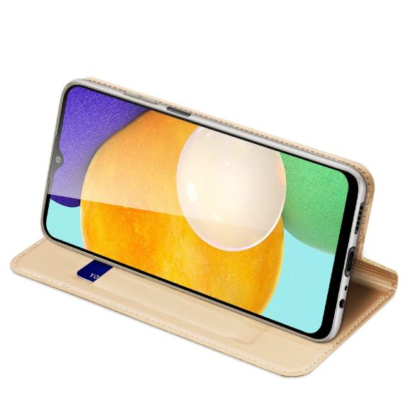 Dux Ducis Skin Pro Samsung Galaxy A02s/A03s oldalra nyíló tok, arany