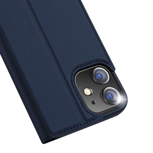 Dux Ducis Skin Pro iPhone 12 Mini oldalra nyíló tok, sötétkék