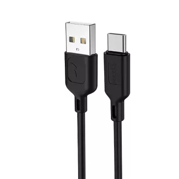 T-PHOX Fast Type-C 2.4A, 1,2m, kábel, fekete