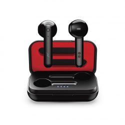  ZIZO PULSE Z6 vezeték nélküli bluetooth headset töltő tokkal és kábellel, fekete-piros