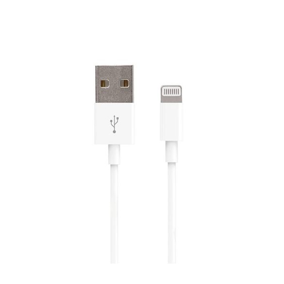 Forever iPhone 8-pin USB lightning kábel dobozos, 1m, fehér