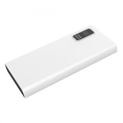   Platinet Power Bank hordozható külső akkumulátor, 2xUSB/Micro USB/USB-C 10000 mAh, 22W, fehér