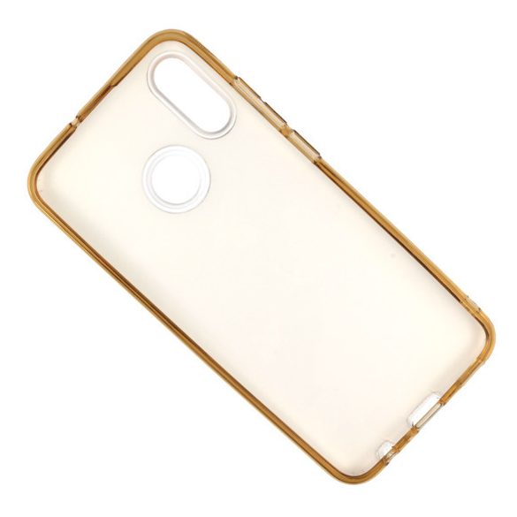 Glitter Case Gold Flower Samsung Galaxy A7 (2018) hátlap, tok, arany