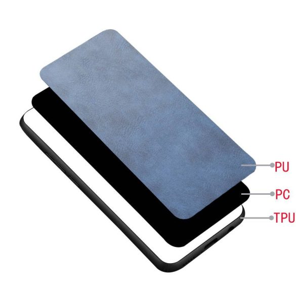 Leather Slim Case Xiaomi Redmi 9A/9AT/9i eredeti bőr, hátlap, tok, kék