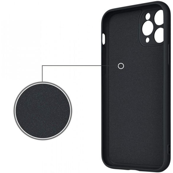 Silicone Ring Magnetic iPhone 11 Pro hátlap, tok, fekete