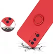 Silicone Ring Magnetic Samsung Galaxy A72 4G/5G hátlap, tok, piros