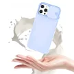 Silicone Lens iPhone 12 Pro Max hátlap, tok, világoskék