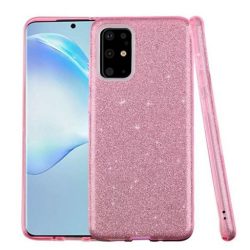   Glitter Case Samsung Galaxy S20 Plus hátlap, tok, rózsaszín