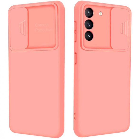 Silicone Lens Samsung Galaxy S21 hátlap, tok, rózsaszín