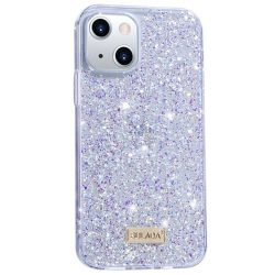 Sulada iPhone 13 Luminous Glitter hátlap, tok, lila