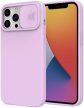 Silicone Lens iPhone 13 Pro hátlap, tok, lila