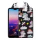 Unikornis 3D Huawei P20 szilikon hátlap, tok, fekete