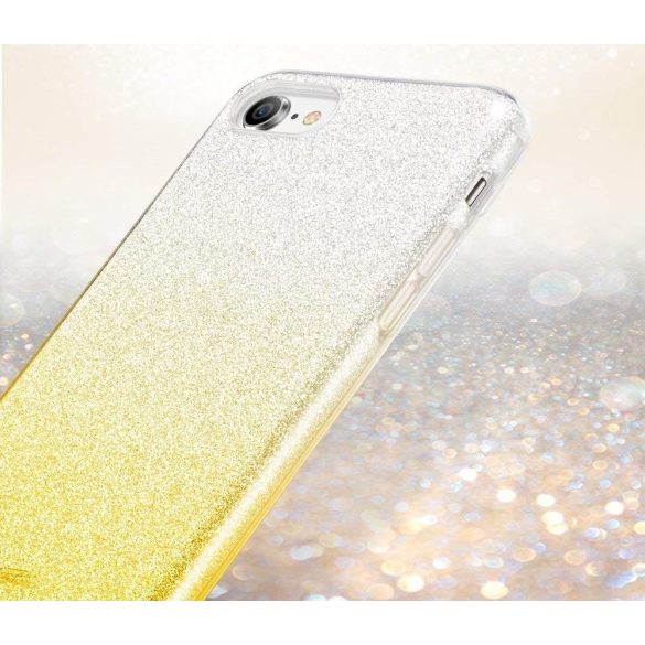 Glitter Case Xiaomi Mi Note 10 hátlap, tok, ezüst-arany