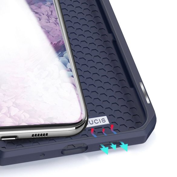 Dux Ducis Skin X Samsung Galaxy S20 Ultra oldalra nyíló tok, kék