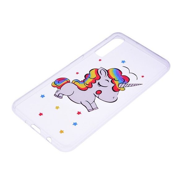 Slim Case Art Unicorn Samsung Galaxy A7 (2018) szilikon hátlap, tok, mintás, színes