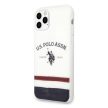 US Polo hátlap, tok USHCN58PCSTRB iPhone 11 Pro Tricolor Pattern Collection, fehér