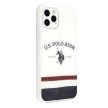 US Polo hátlap, tok USHCN58PCSTRB iPhone 11 Pro Tricolor Pattern Collection, fehér